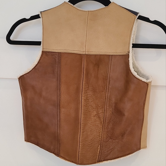 Vintage Genuine leather kids vest - Picture 3 of 5